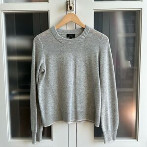 Rag & Bone Light Grey Open Knit Cashmere Sweater